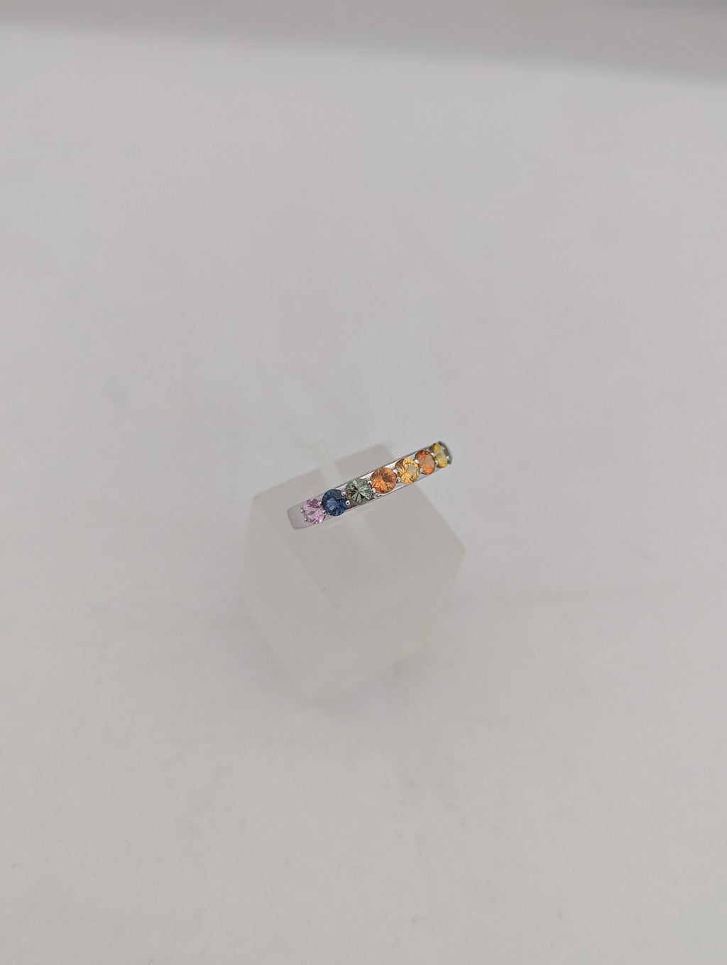 Sapphire Half-Eternity 18kt White Gold Ring