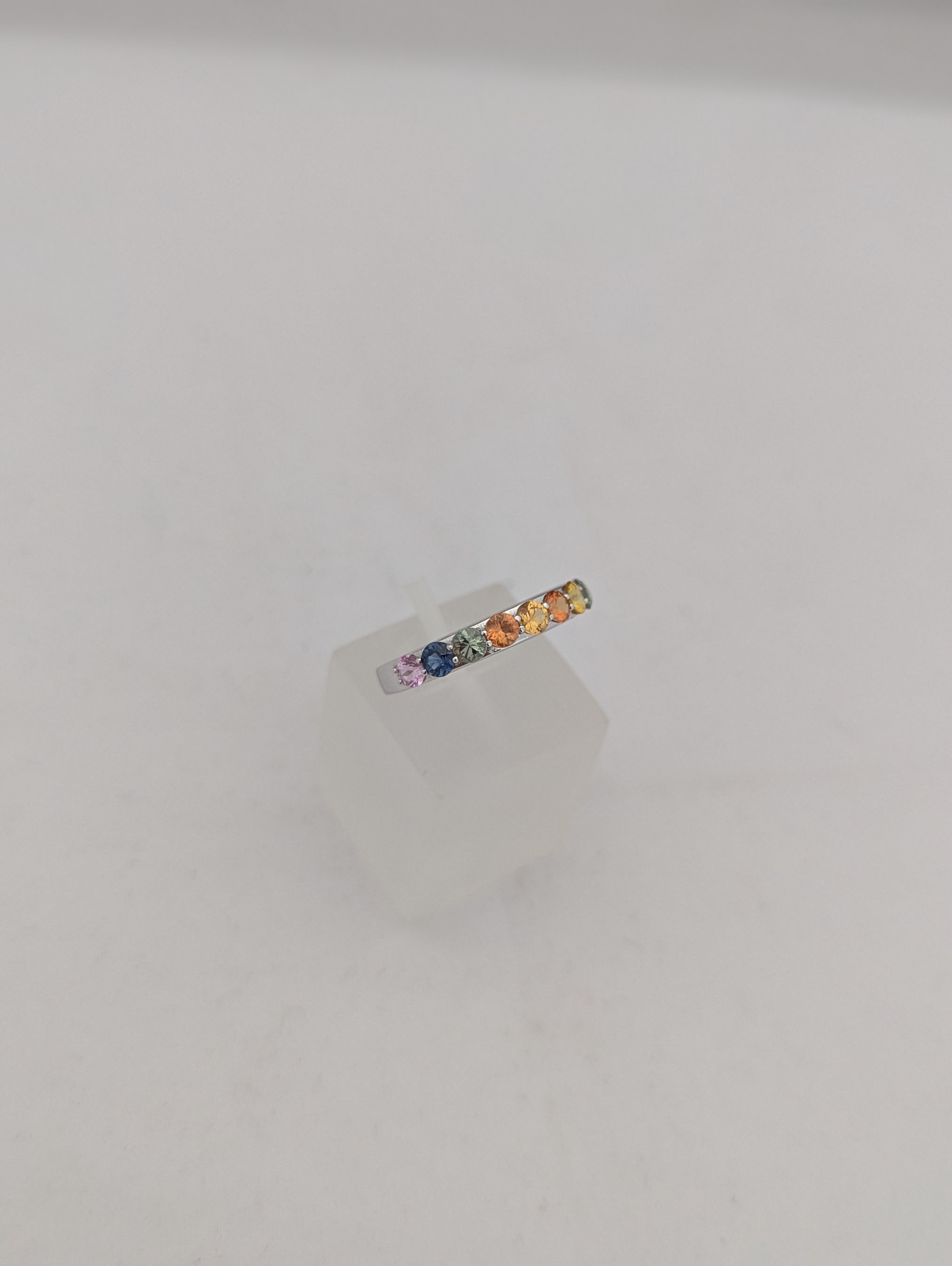 Sapphire Half-Eternity 18kt White Gold Ring