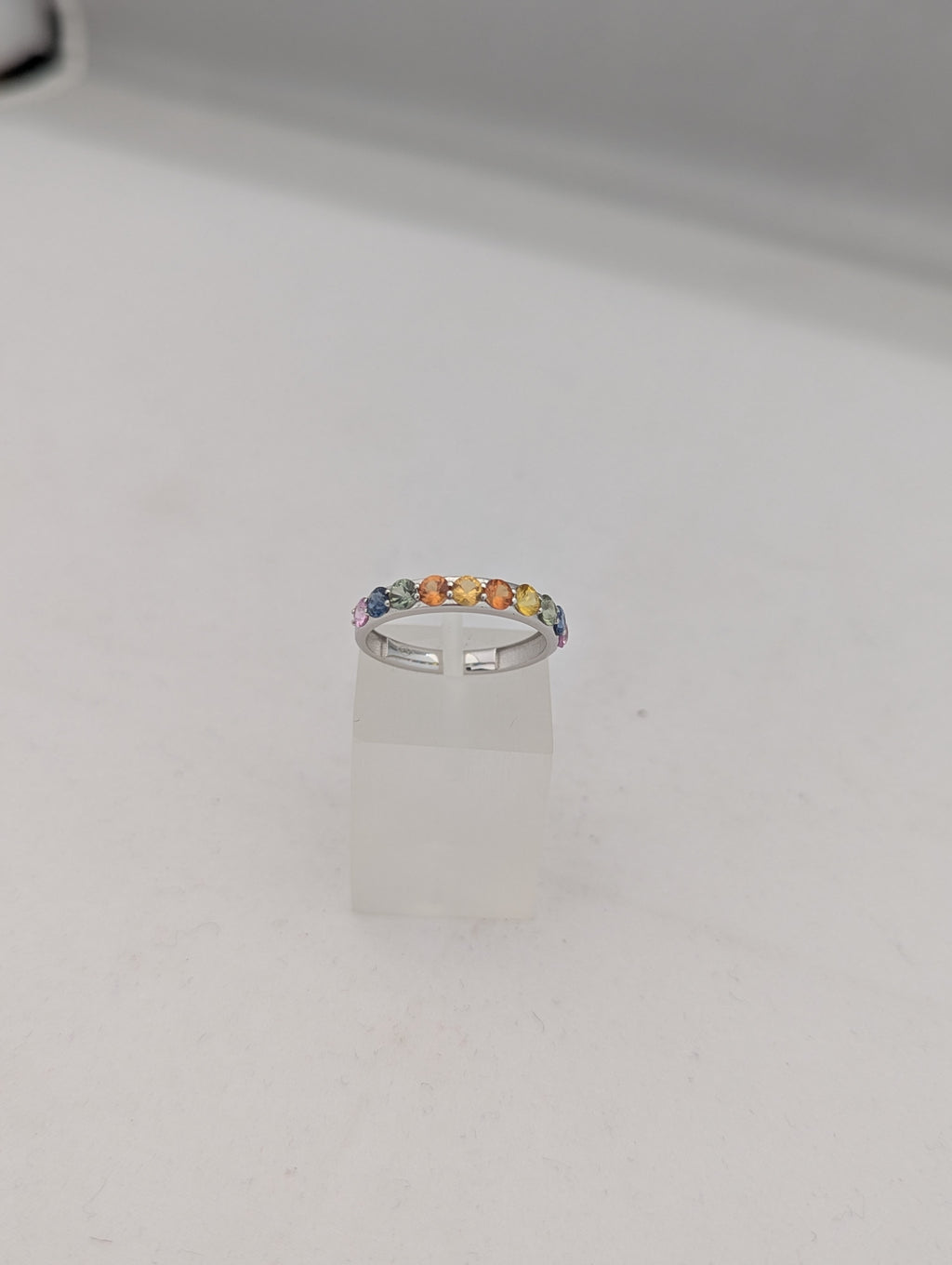 Sapphire Half-Eternity 18kt White Gold Ring