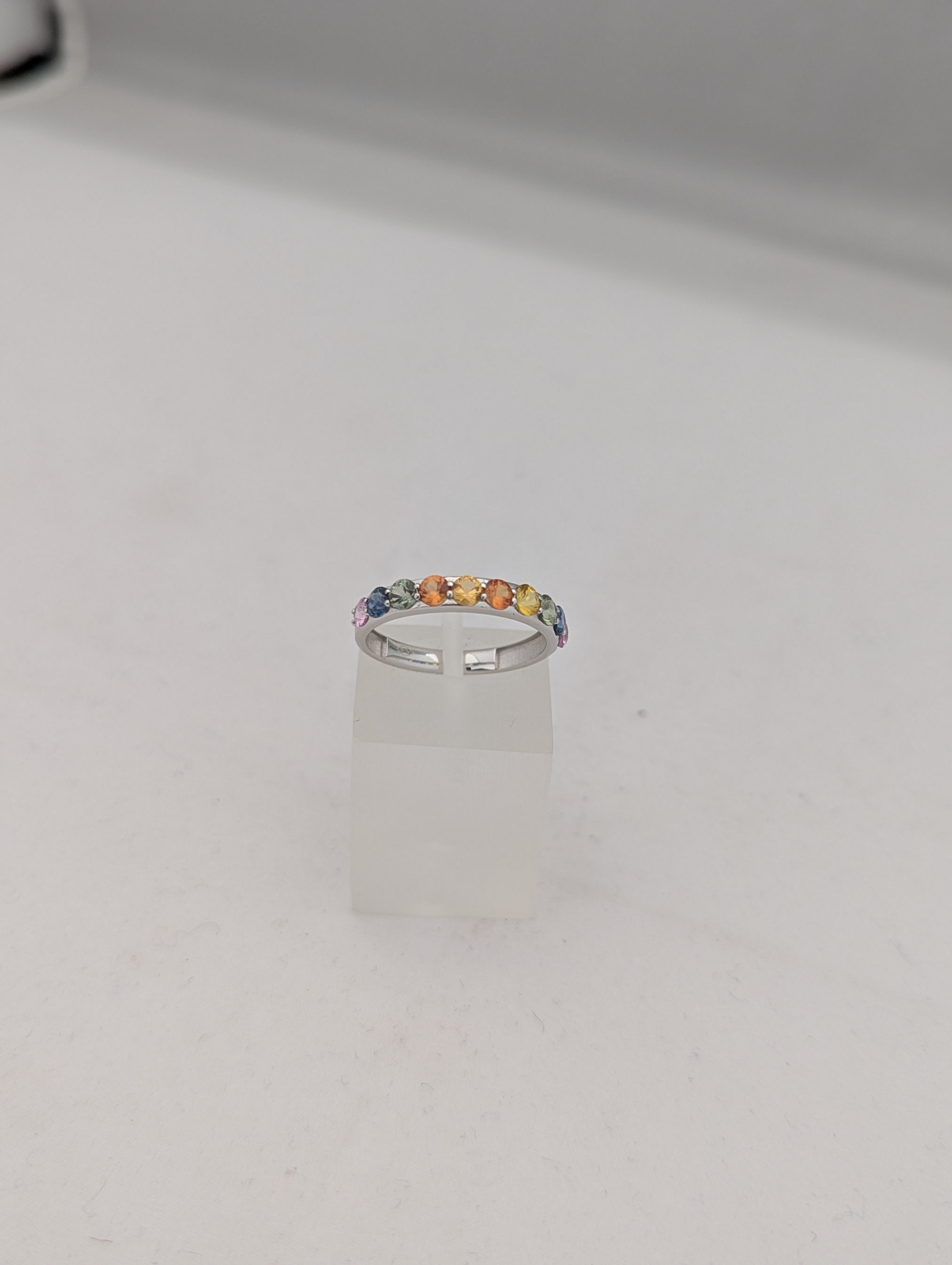 Sapphire Half-Eternity 18kt White Gold Ring