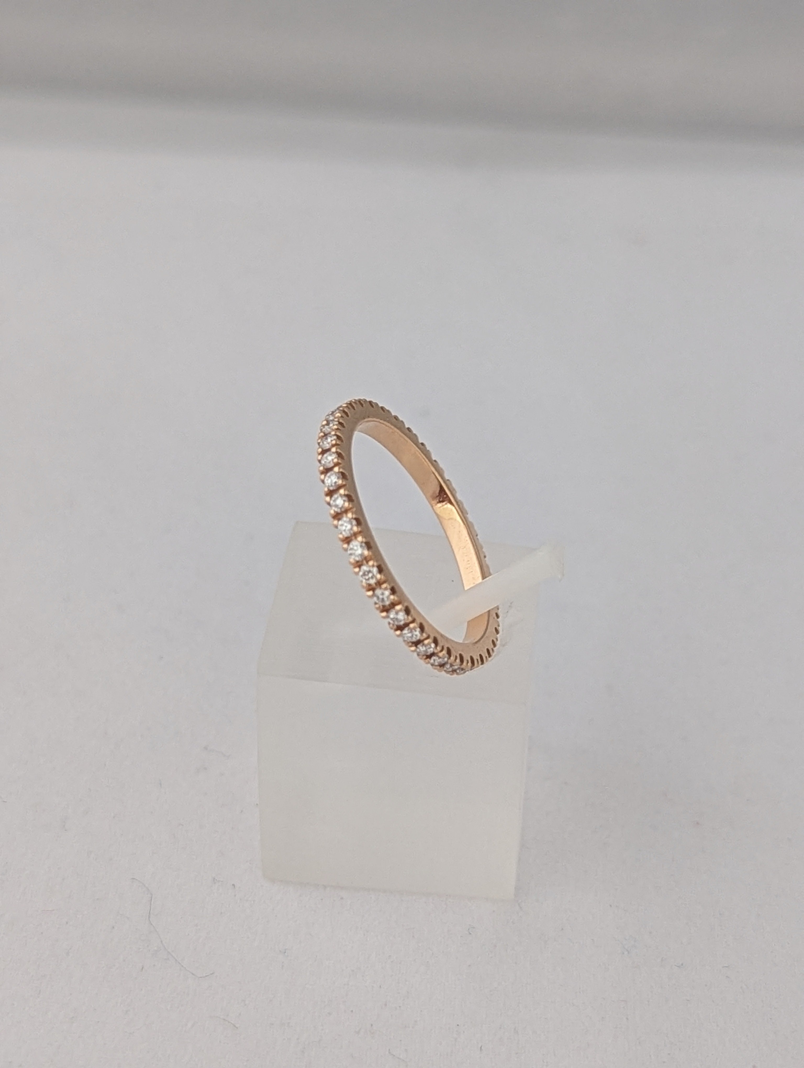 18kt Rose Gold Eternity set with Natural Polished Diamonds