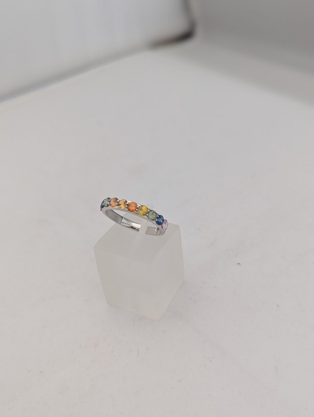 Sapphire Half-Eternity 18kt White Gold Ring