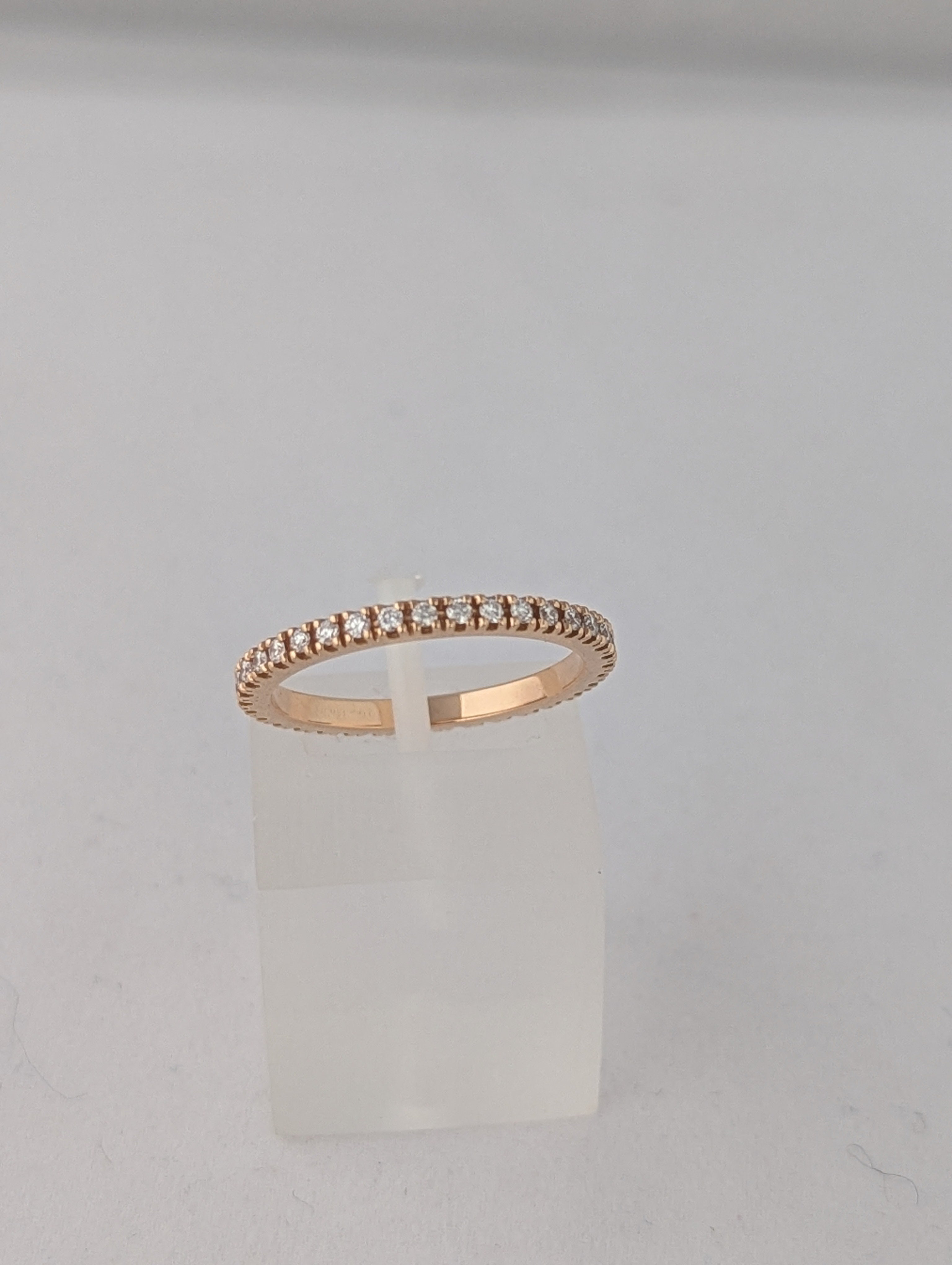 18kt Rose Gold Eternity set with Natural Polished Diamonds