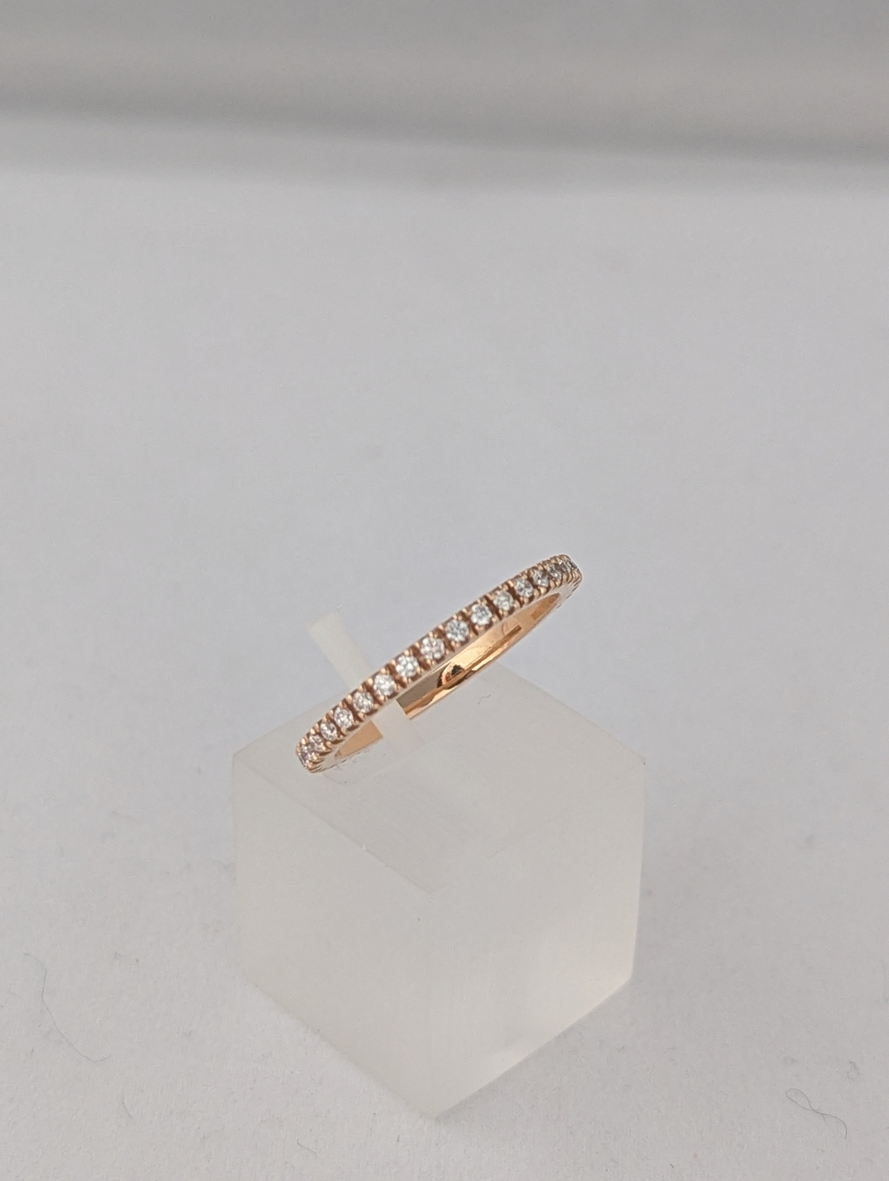 18kt Rose Gold Eternity set with Natural Polished Diamonds